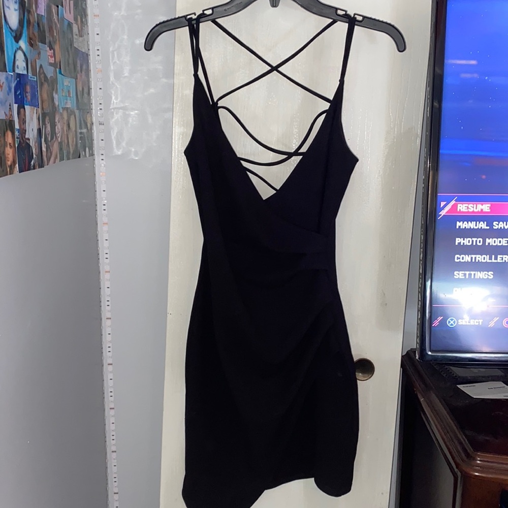 Black dress strappy in the back :)